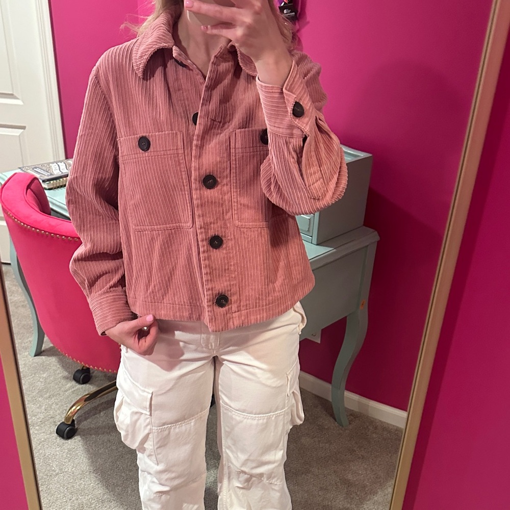 Zara Pink Corduroy Jacket
